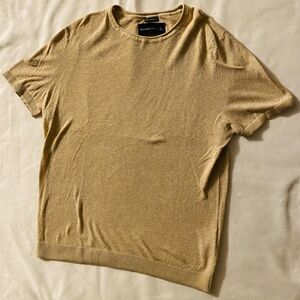 Mens Abercrombie Beige/Black Short Sleeve Knit Top